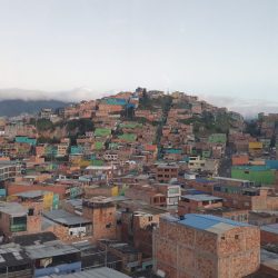 Colombia village from the sky