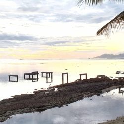 mer plate lever du soleil Polynésie
