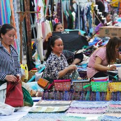 Market gardening in Laos