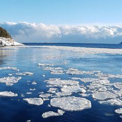 Frozen lake in Tadoussac